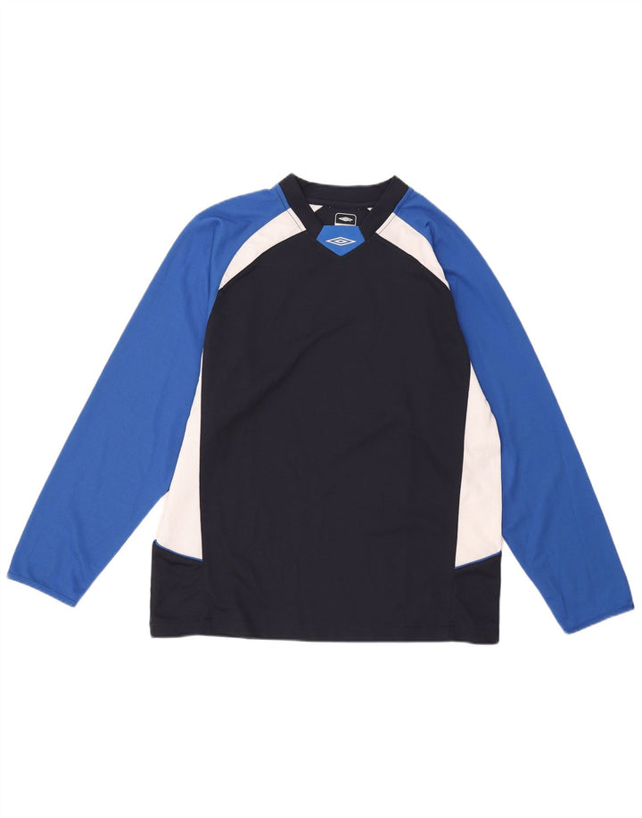 Umbro Haut à Manches Longues Homme Bleu Marine Moyen Polyester Colorblock