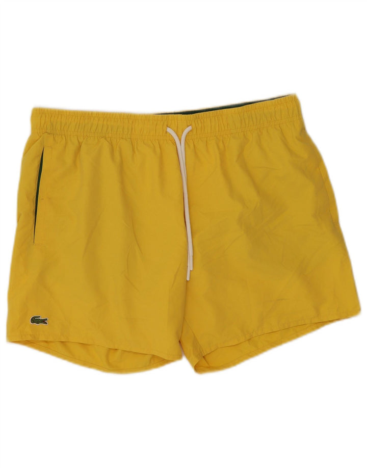 Lacoste Short de sport homme grand jaune polyester