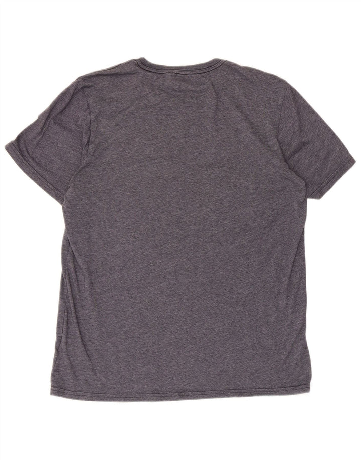 Adidas T-Shirt Homme Haut Large Bleu Marine Moucheté Polyester