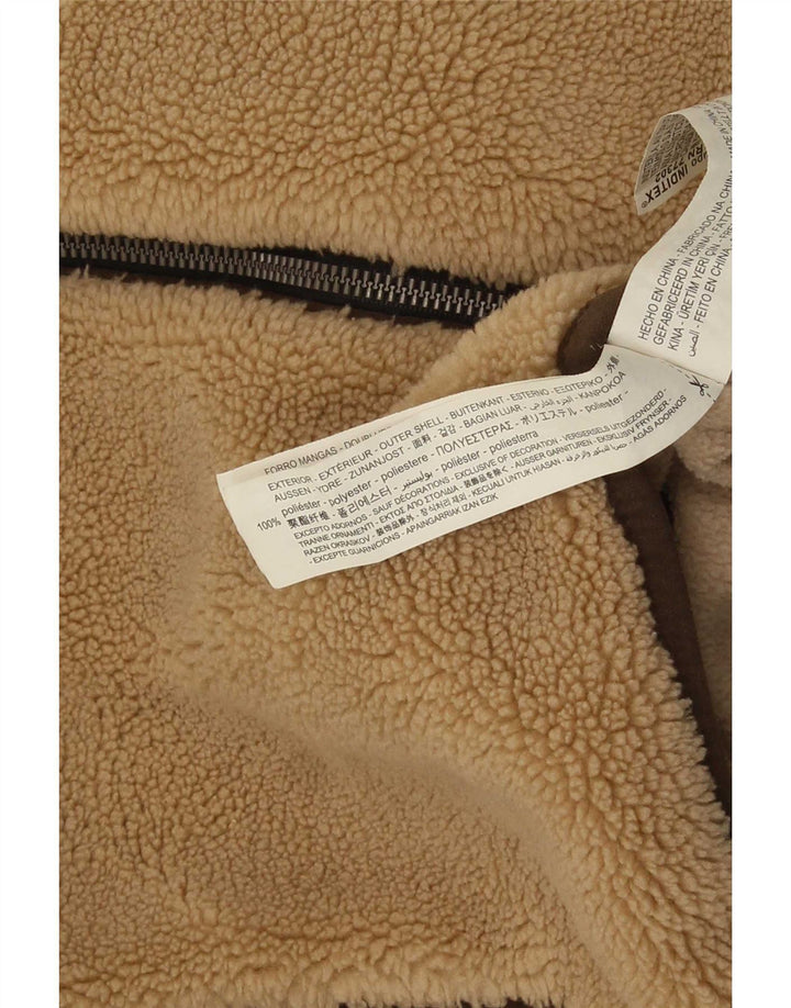 Zara Veste polaire homme UK 38 Polyester beige moyen