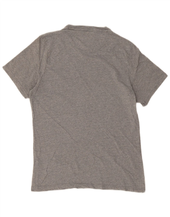 Barbour Hommes Coupe Ajustée Graphique T-Shirt Top Gris Moyen Moucheté Coton