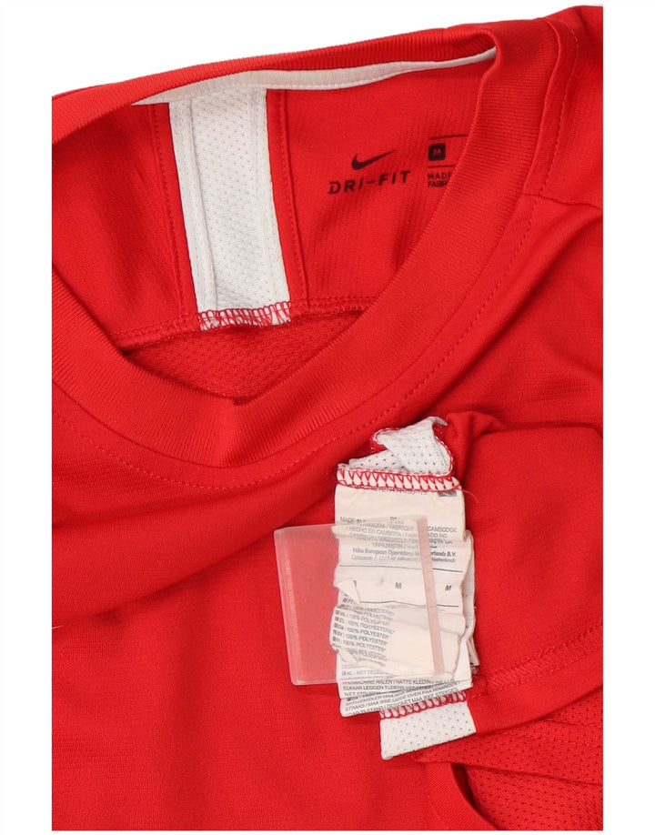Nike T-shirt Dri Fit pour homme en polyester color block rouge moyen