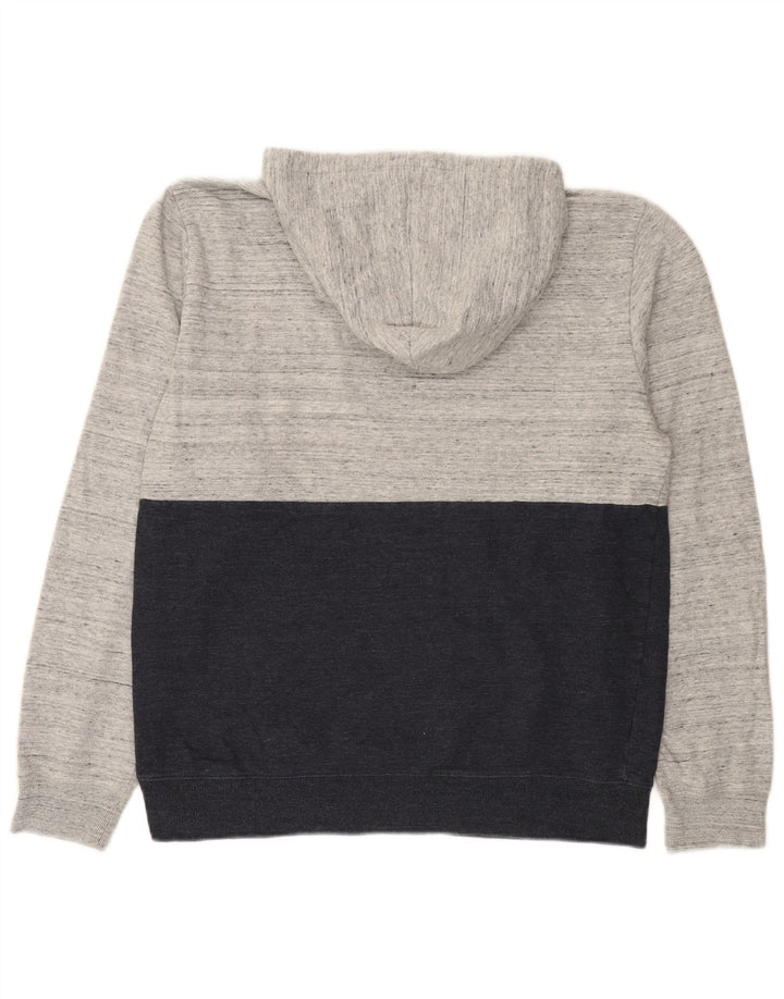 Volcom Pull à capuche graphique pour hommes, grand, en coton color block, gris