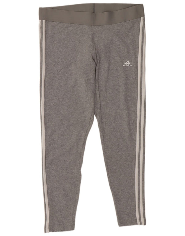 Adidas Leggings graphiques pour femmes UK 20-22 XL Gris Coton Sports