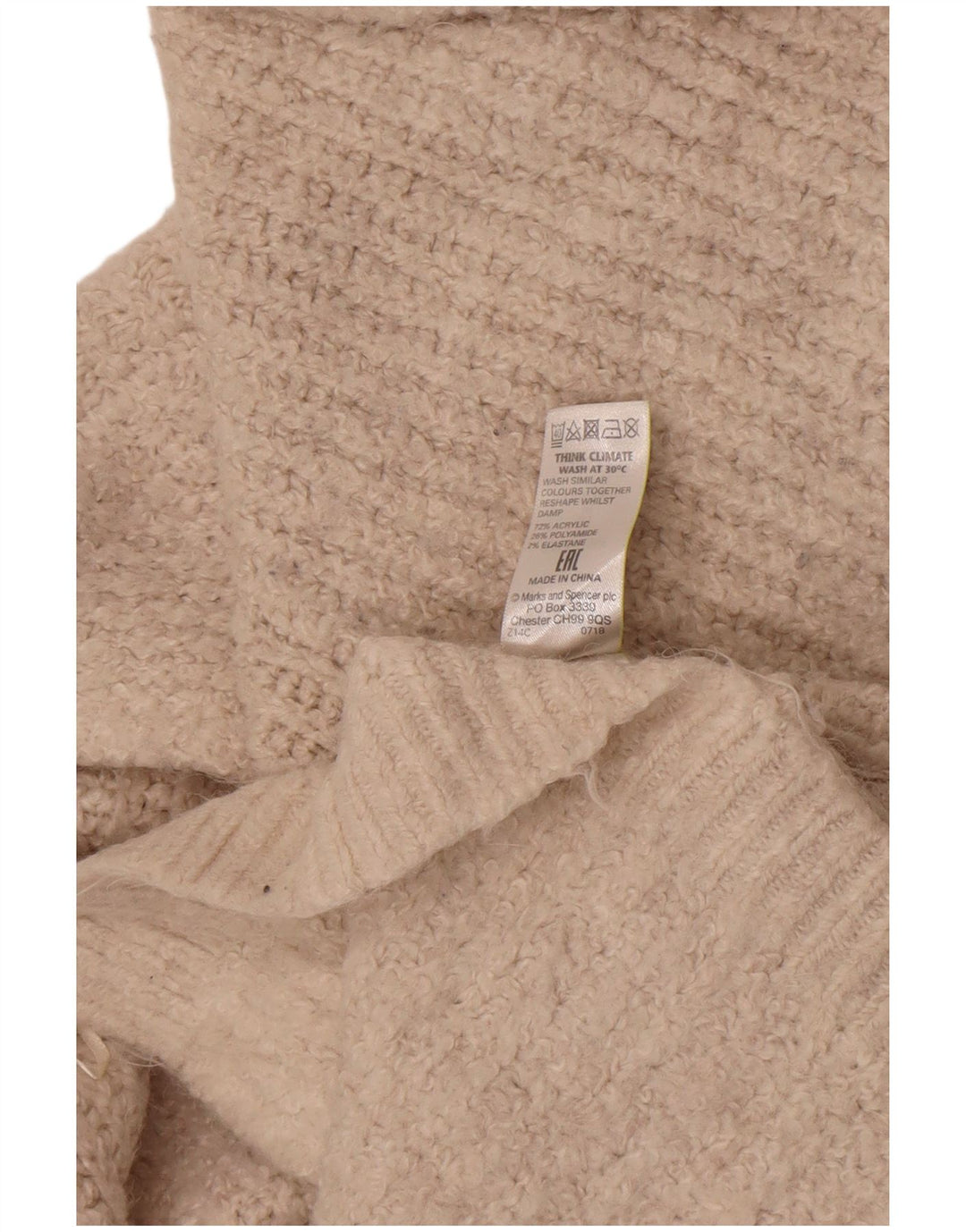 Marks & Spencer Pull cardigan long pour femme UK 12 Medium Off White