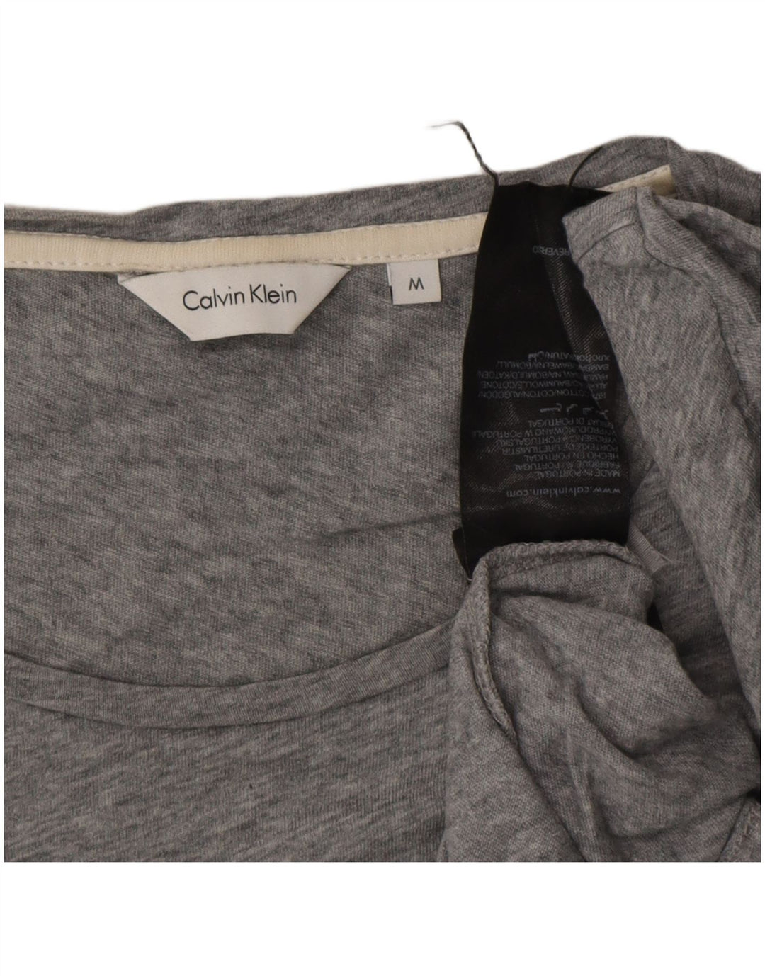 CALVIN KLEIN T-Shirt Graphique Homme Gris Moyen Moucheté Coton