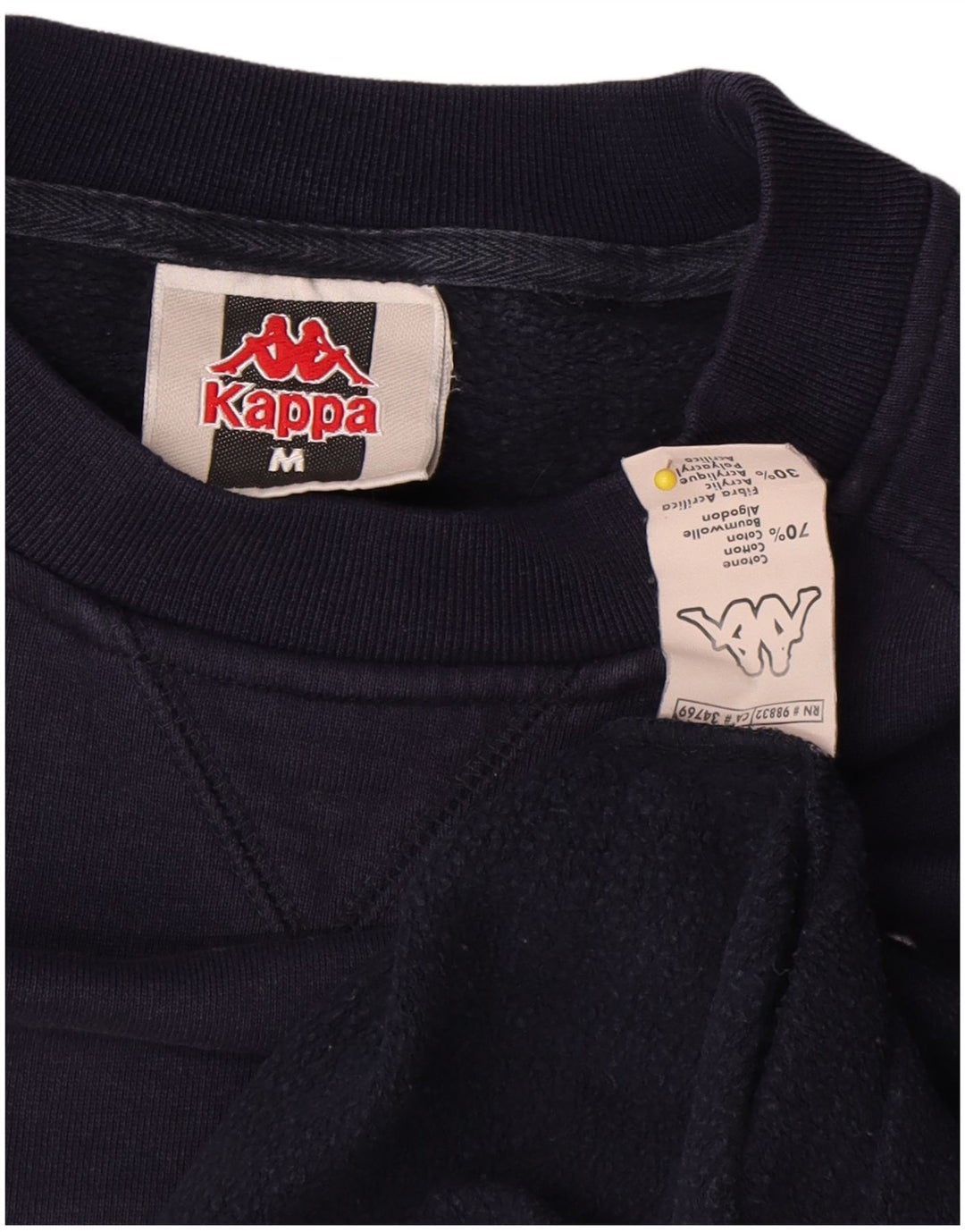 Kappa Sweat-Shirt Homme Bleu Marine Moyen Coton