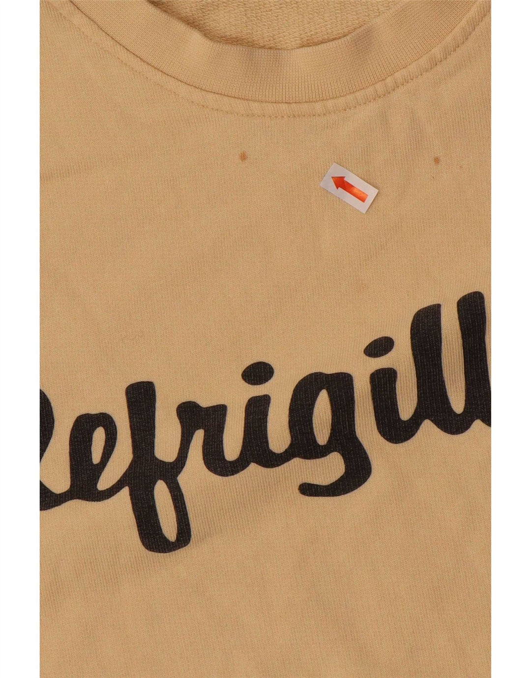 Refrigiwear Sweat-shirt graphique pour homme en coton beige moyen