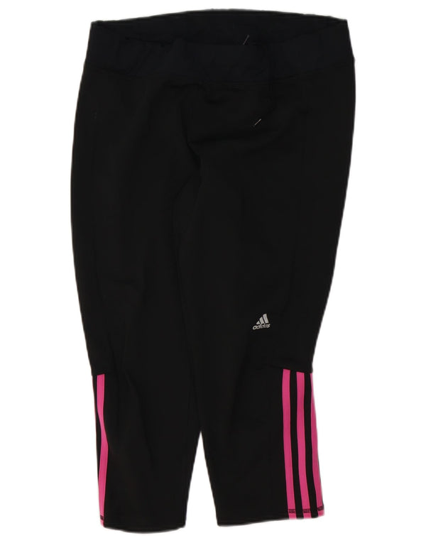 ADIDAS Womens Capri Leggings UK 16/18 Large  Black