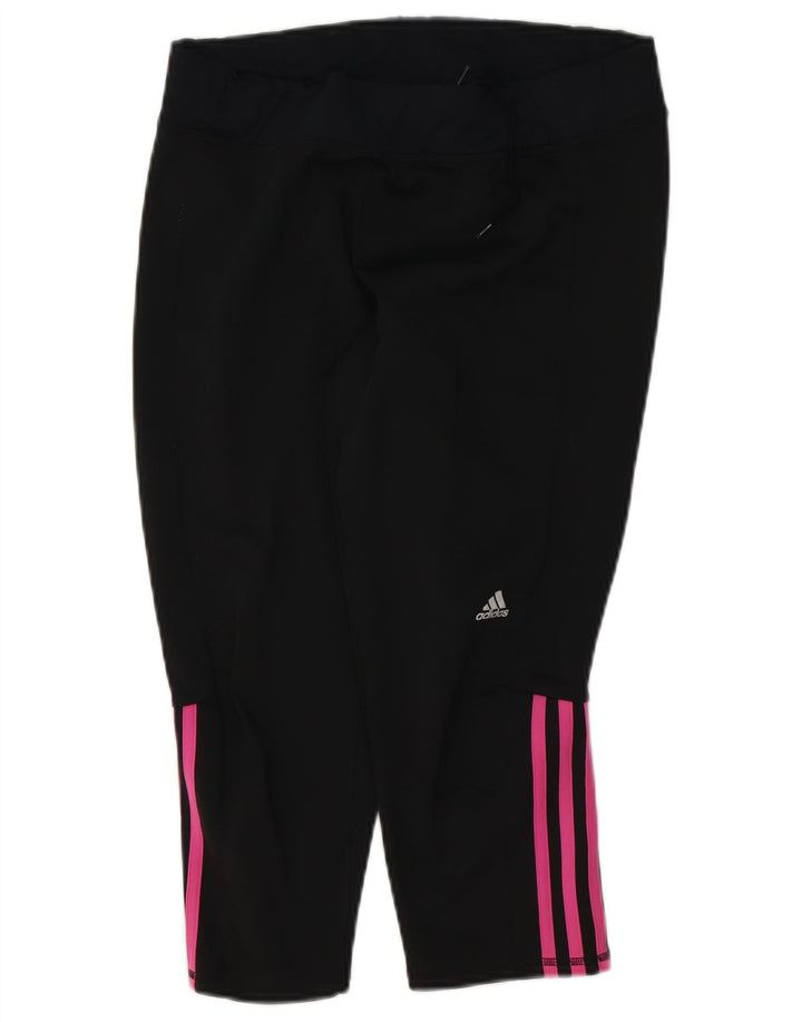 ADIDAS Legging Capri Femme UK 16/18 Grand Noir