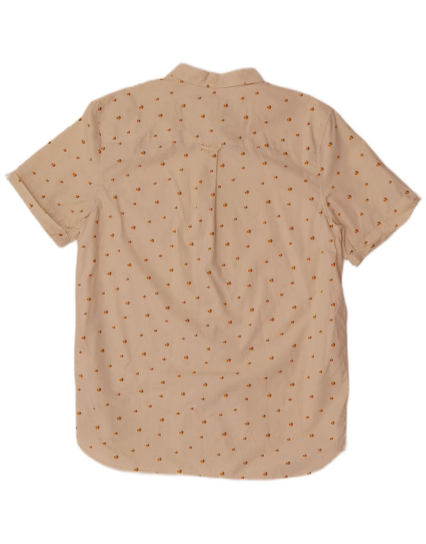 Lyle & Scott Chemise à manches courtes pour hommes en coton à pois beige grand