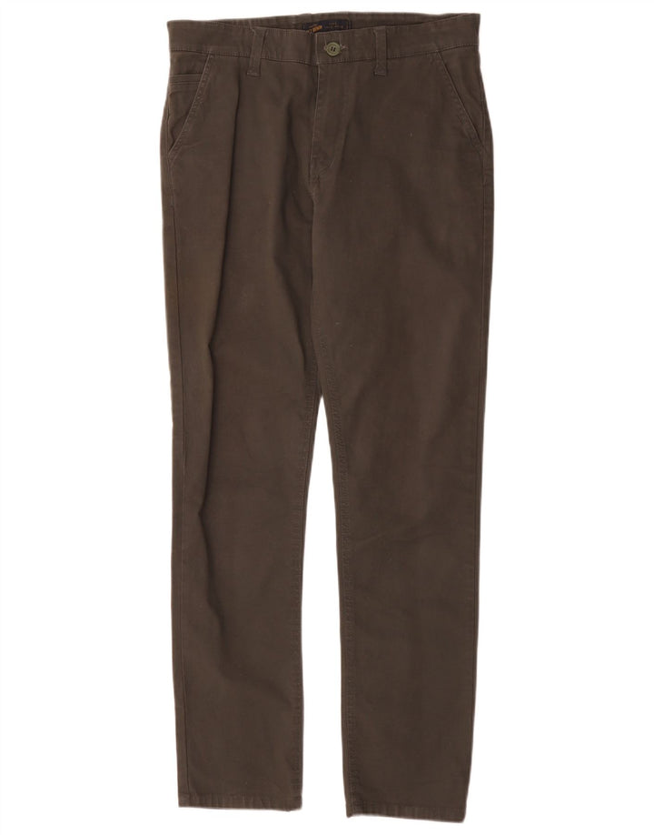 Zara Pantalon Chino Slim Homme Large W32 L30 Kaki