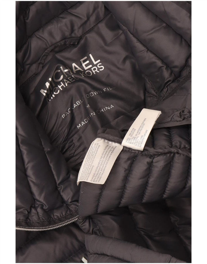 Michael Kors Veste matelassée pour femme UK 14 Nylon gris moyen
