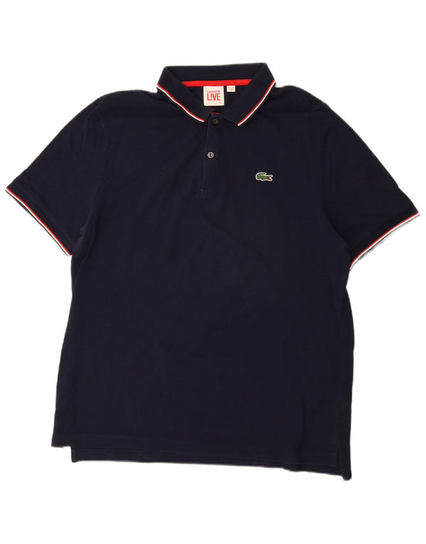 Lacoste Polo Homme Taille 7 2XL Bleu Marine Coton