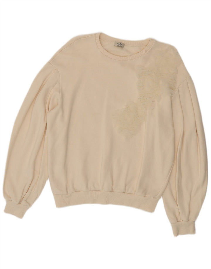 Liu Jo Sweat-shirt pour femme UK 44 Medium Off White Floral