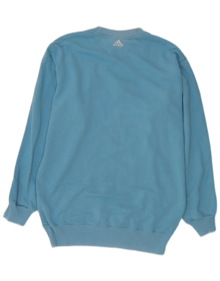 ADIDAS Pull oversize graphique pour garçon 15-16 ans Bleu Coton