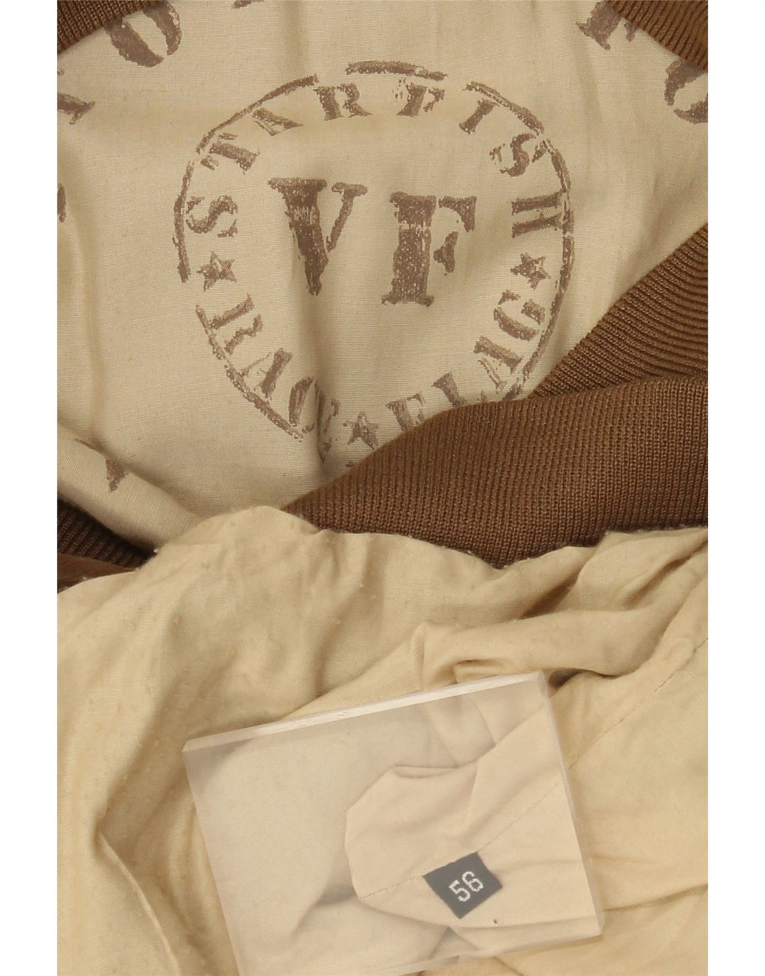 VINTAGE Veste Bomber Homme IT 56 3XL Marron