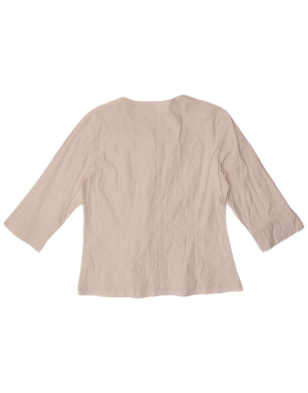 vintage Femme Chemise à manches longues Blouse UK 14 Moyen Blanc