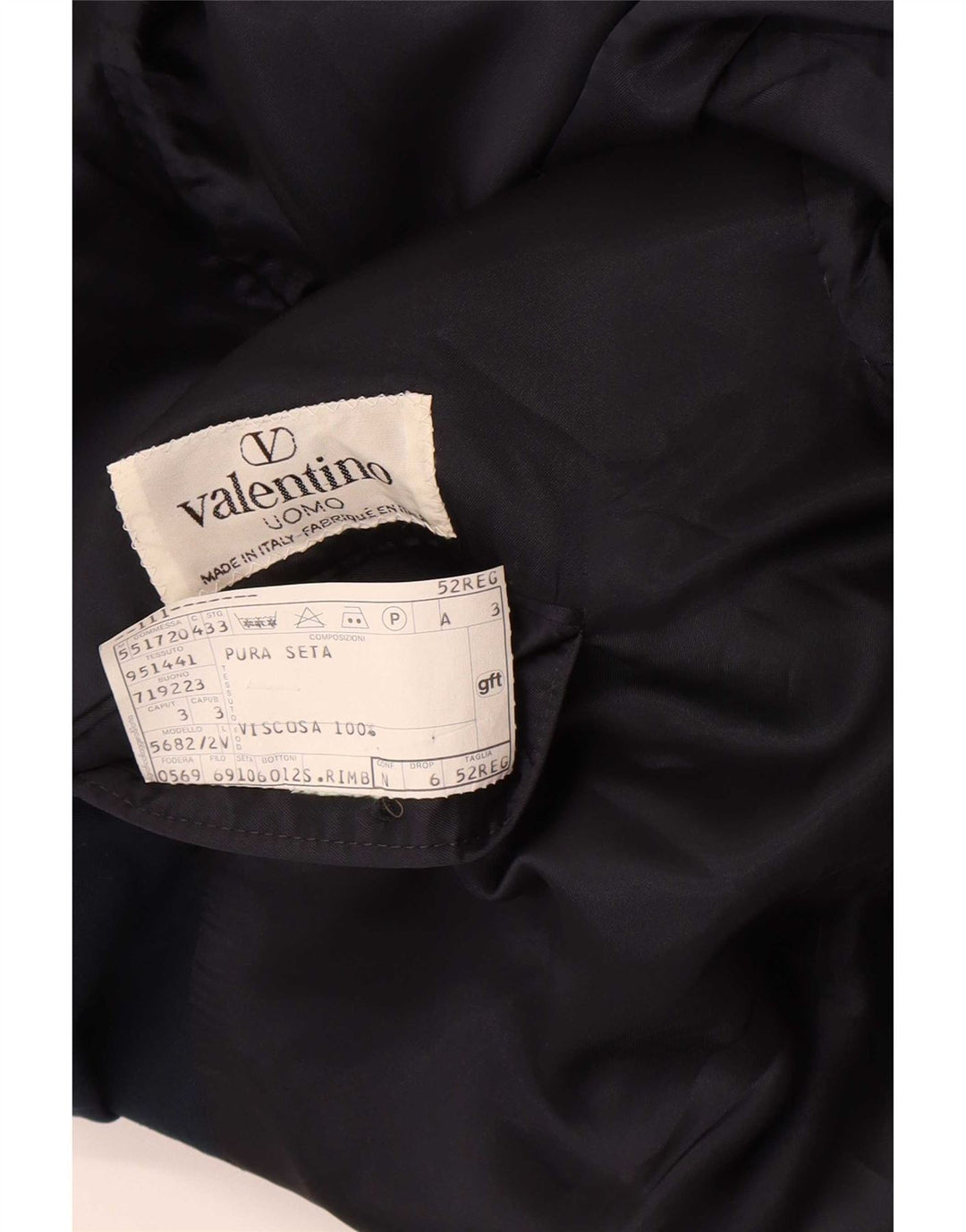 Valentino Veste Blazer Croisée Homme IT 52 XL Bleu Marine