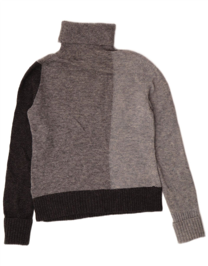 Cos Pull col roulé pour femme UK 6 XS Gris Colorblock Laine d'Alpaga