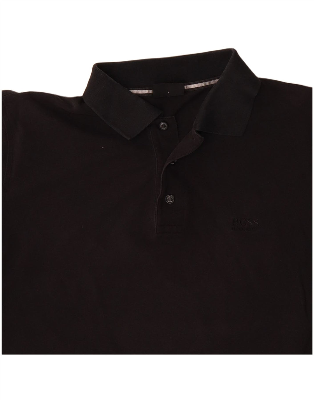 HUGO BOSS Polo Homme Large Noir Coton