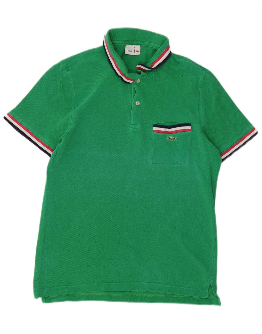 LACOSTE Polo Homme Taille 4 Coton Vert Moyen