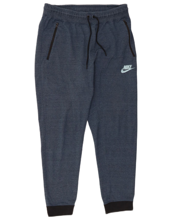 Nike Pantalon de survêtement pour homme en coton color block Bleu marine Taille L