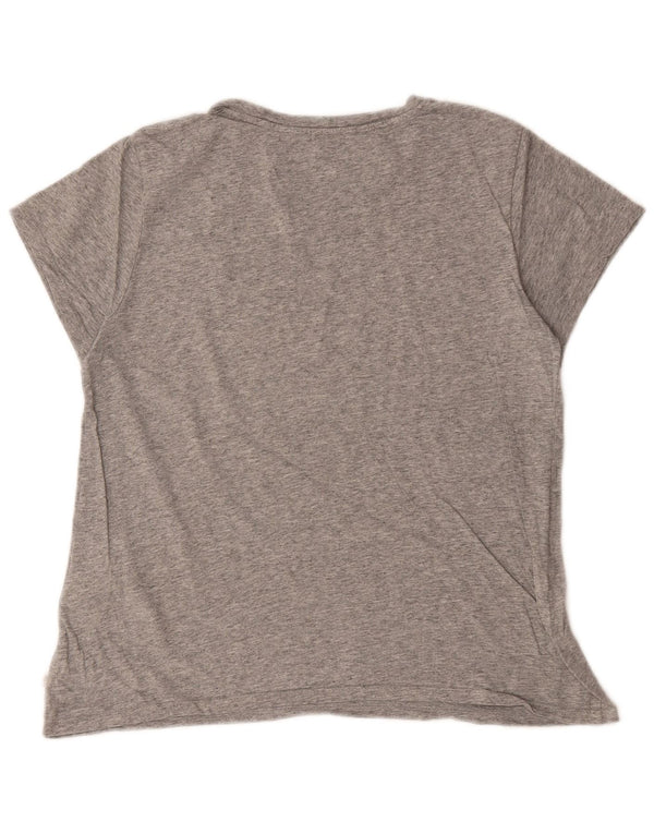 Levi's T-Shirt Graphique Femme UK 14 Gris Moyen Moucheté Coton