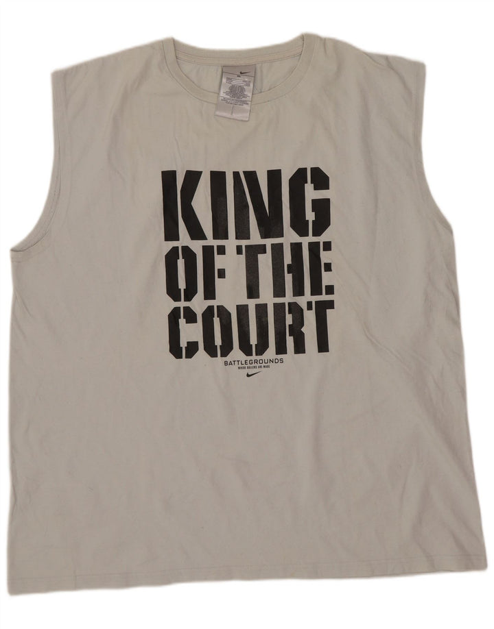 Nike Débardeur graphique pour homme XL en coton blanc