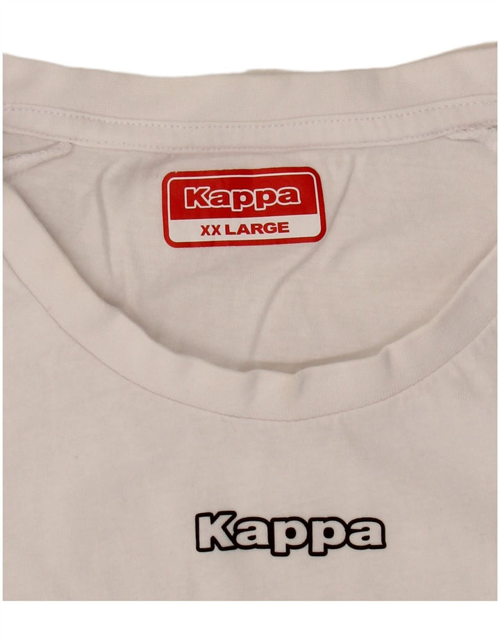 Kappa T-Shirt Graphique Homme Top 2XL Blanc