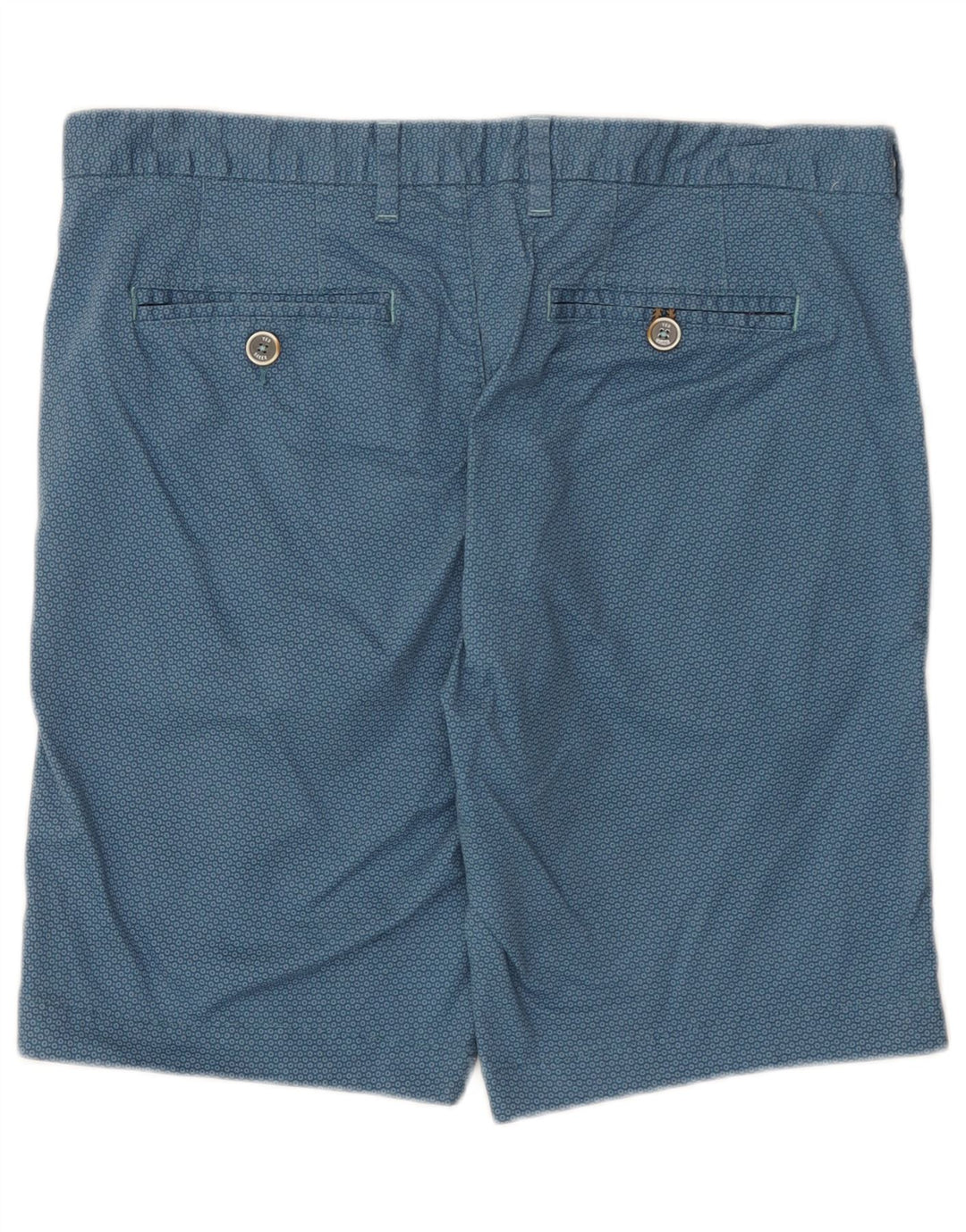Ted Baker Short Chino Homme W34 Large Bleu Géométrique Coton