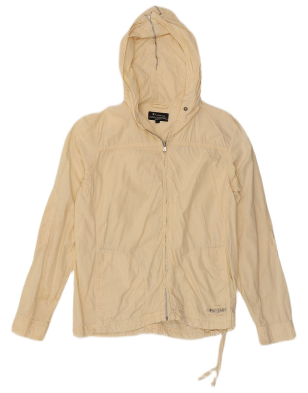 Champion Veste coupe-vent à capuche pour femme UK 16 Large Jaune Coton