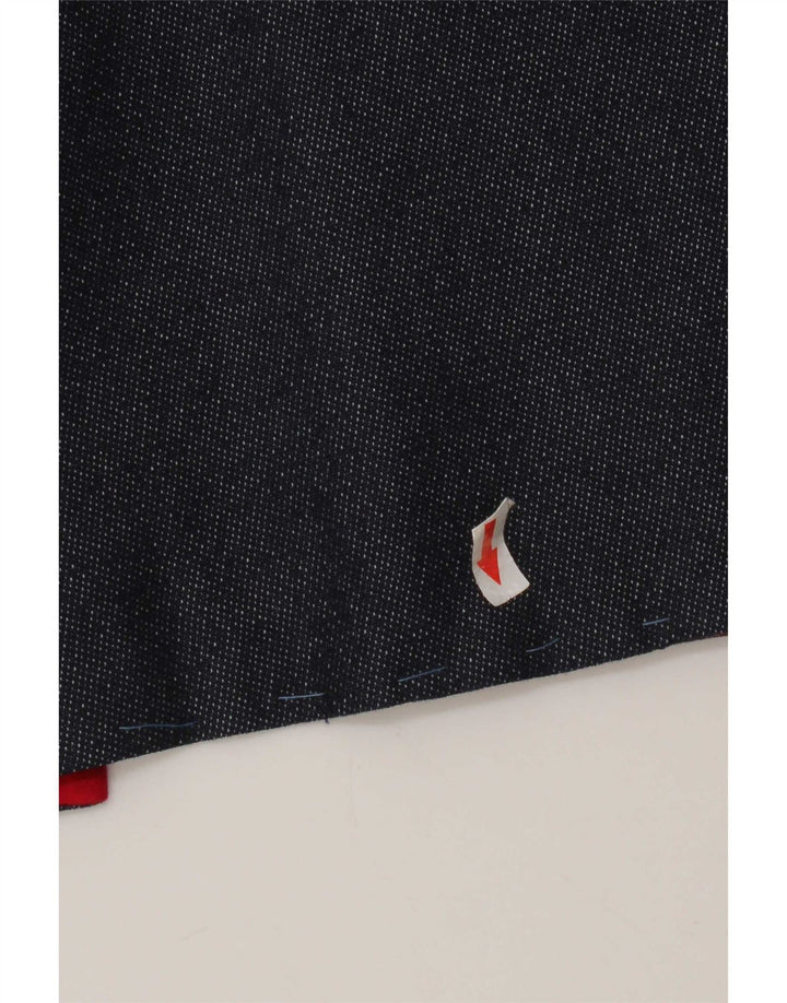 vintage Womens Denim OPEN Gilet UK 10 Petit Patchwork Multicolore