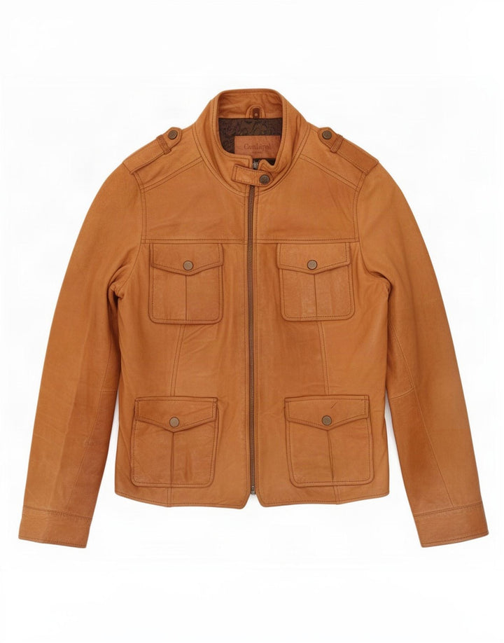 Conbipel Veste utilitaire en cuir pour femme IT 46 Large Marron