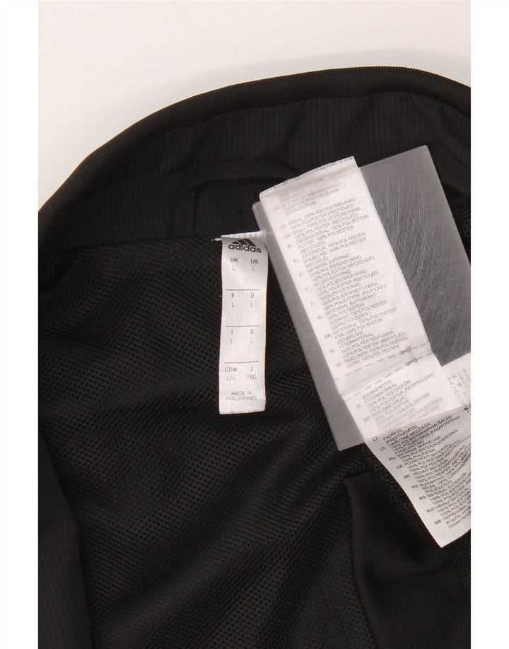Adidas Hommes Climalite Graphic Survêtement Top Veste Grand Noir Polyester