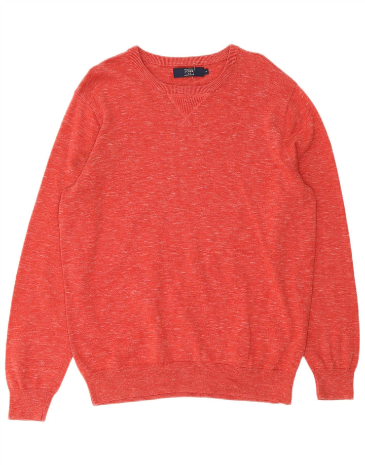 J. Crew Pull à col pour hommes en coton moucheté rouge grand