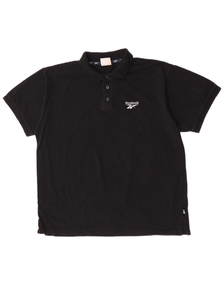 Reebok Polo Homme Grand Noir Coton
