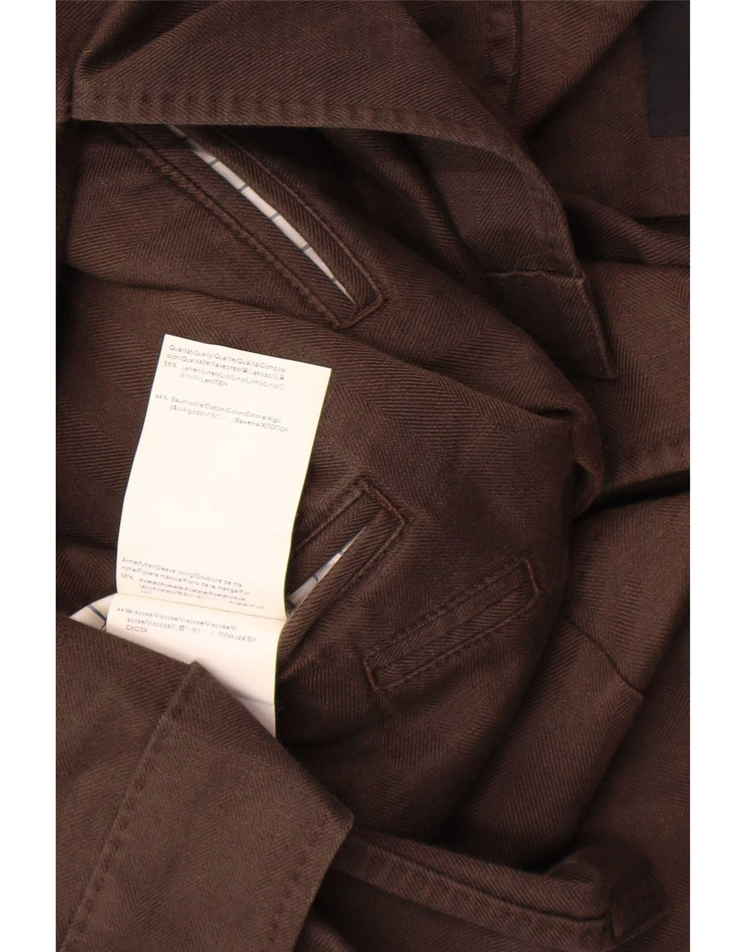 Hugo Boss Veste blazer à 2 boutons pour homme EU 52 XL Lin marron