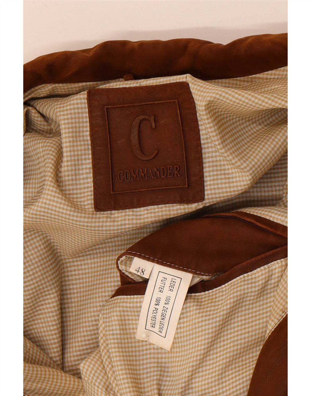 Commander Veste en cuir pour homme IT 48 Cuir marron moyen