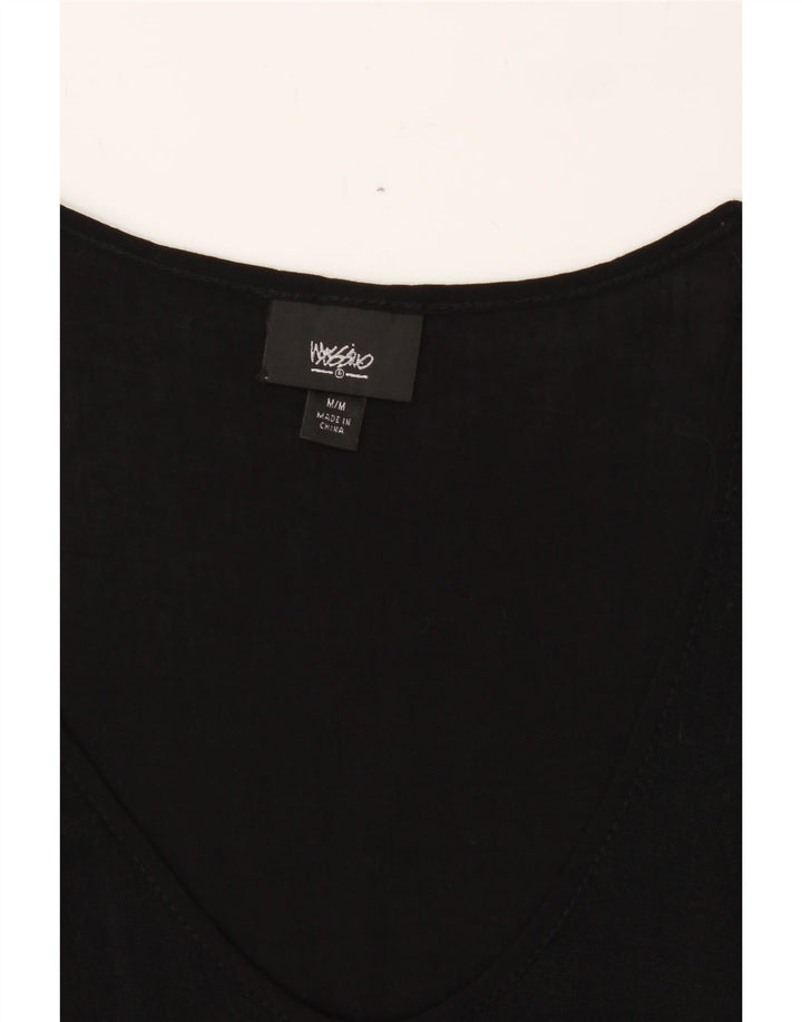 MOSSIMO Womens Vest Top UK 12 Medium Black Rayon Vintage Mossimo and Second-Hand Mossimo from Messina Hembry 