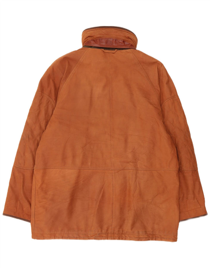 Timberland Veste en cuir à capuche pour homme UK 40 Large Marron