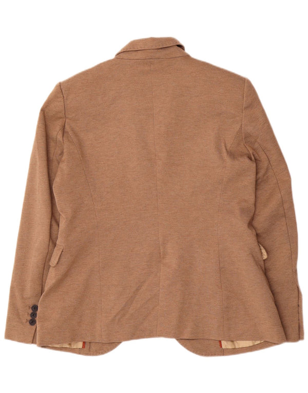 Zara Veste Blazer 1 Bouton Femme UK 18 XL Beige
