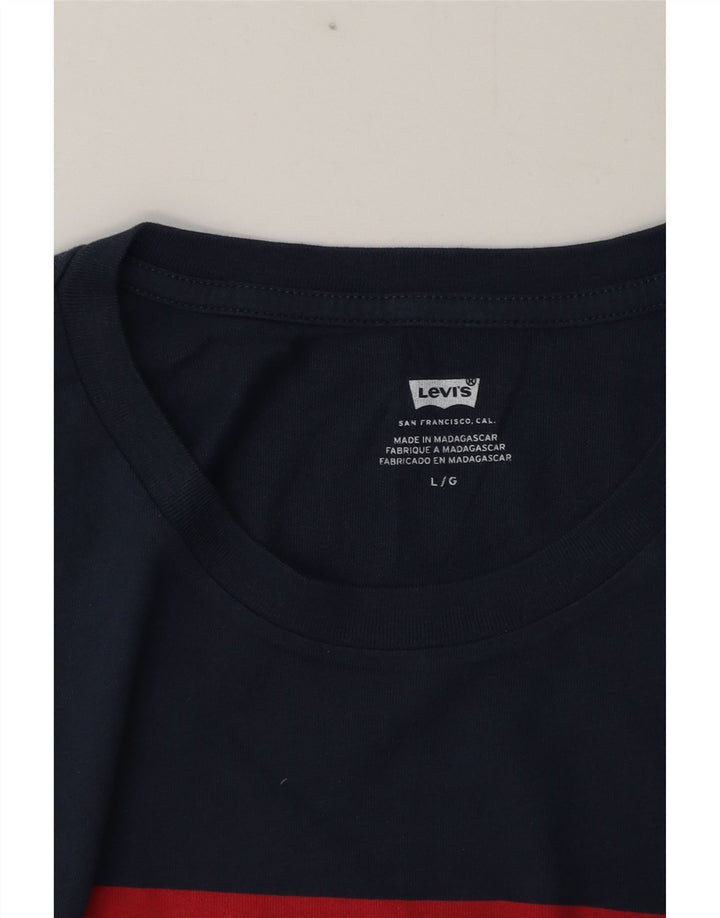 Levi's T-Shirt Graphique Homme Bleu Marine Large