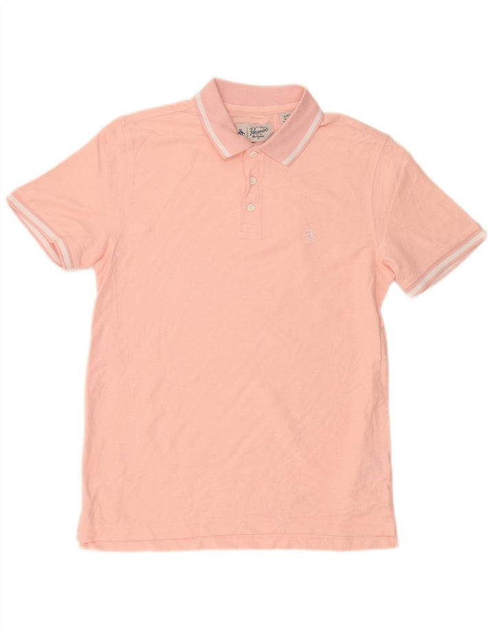 Penguin Polo Homme Petit Rose Rayé Coton