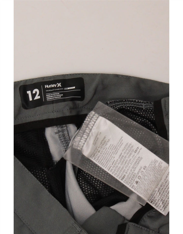 HURLEY Short Chino Dri Fit Garçon 11-12 ans W26 Gris Polyester