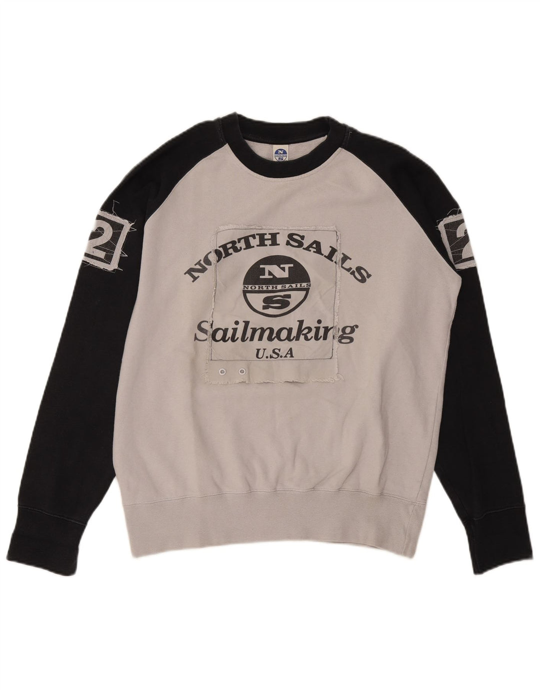 North Sails Sweat-Shirt Graphique Homme Gris Moyen Colorblock Coton