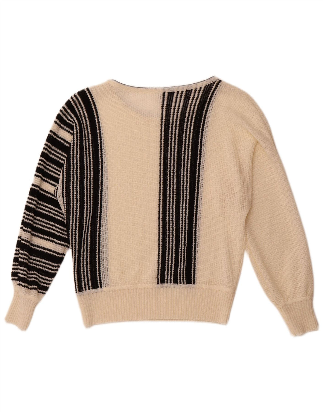 BODE Pull col bateau pour femme EU 40 Medium Blanc cassé rayé