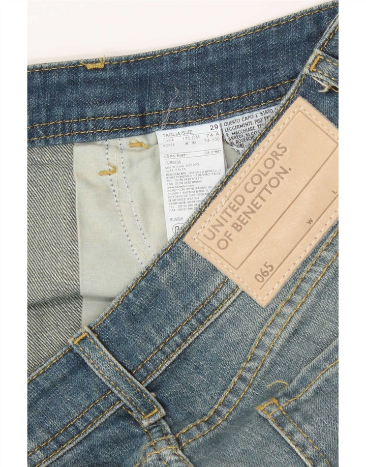 Benetton Jean Bootcut Femme W29 L27 Bleu Coton
