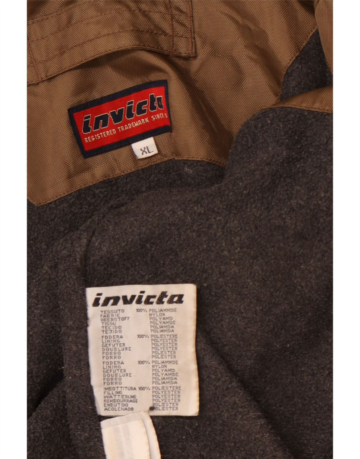 INVICTA Veste coupe-vent à capuche pour homme UK 42 XL Marron Polyamide