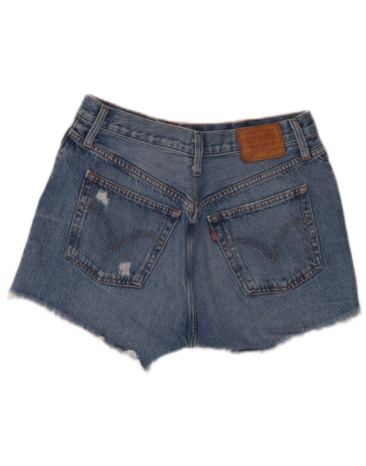 Levi's Short 501 Distressed Denim W29 Femme Bleu Moyen Coton